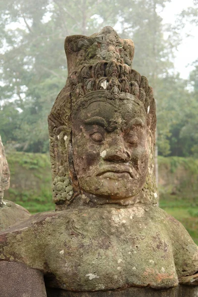 Escultura em Ta Prohm — Fotografia de Stock