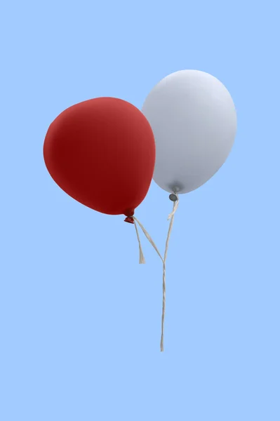 Red and white balloon — Stock Photo, Image