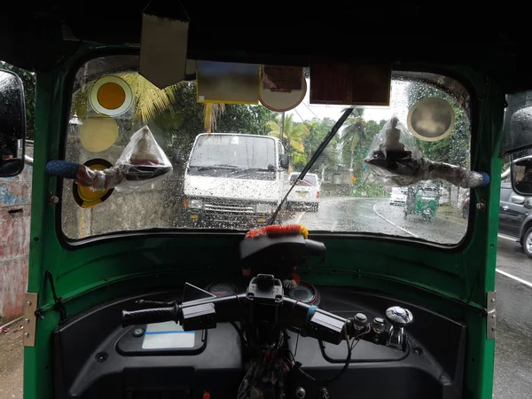 Inside auto rikshaw — стоковое фото