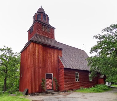 Old Seglora Church at Skansen in stockholm, sweden clipart
