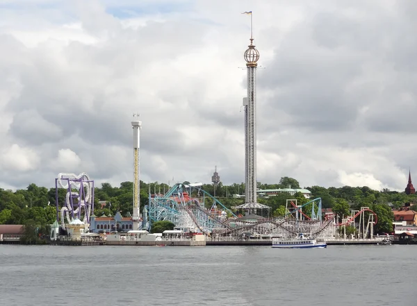 Park rozrywki w Sztokholmie, stolicy Szwecji — Zdjęcie stockowe