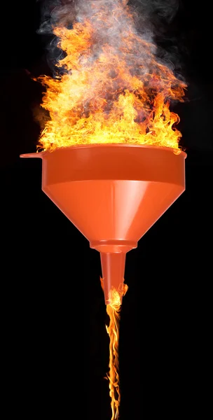 Funnel and fire — Stock Photo, Image
