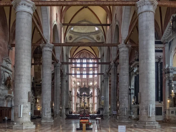 Interior Basílica Dei Santi Giovanni Paolo Venecia Véneto Italia — Foto de Stock