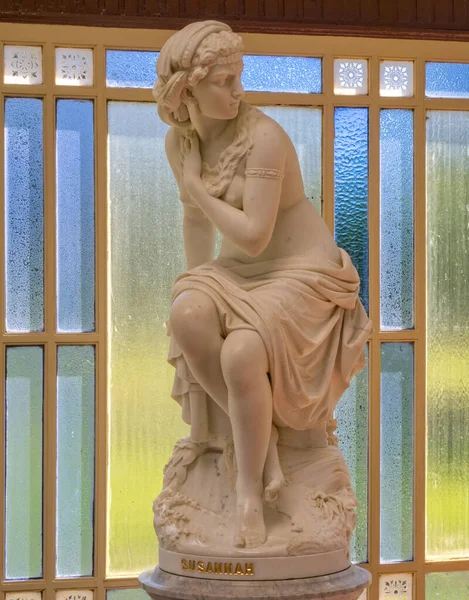 Statue Marbre Susannah Par Charles Summer Dans Pavillon Statuaire Des — Photo