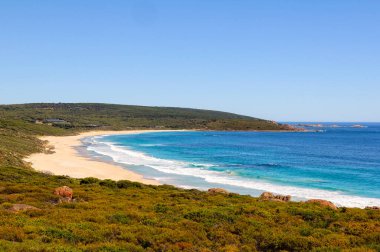 Demirci Sahili Torpido Kayalıkları Gözcüleri 'nden görüldüğü gibi Yallingup, WA, Avustralya