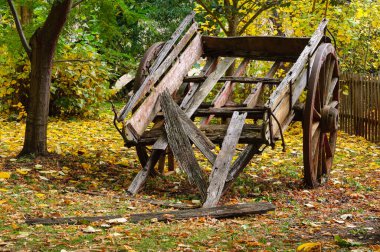 Kırık eski ahşap araba - Çobanlar Düzlük, Victoria, Avustralya