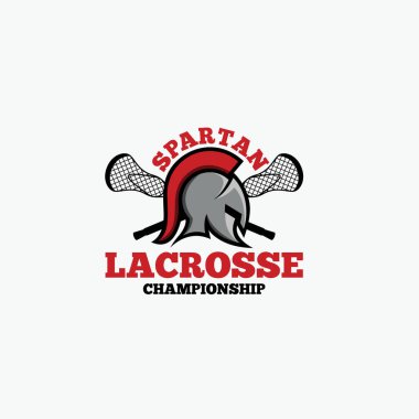 LACROSSE SPARTAN Logo Şablonu Tasarım Vektörü
