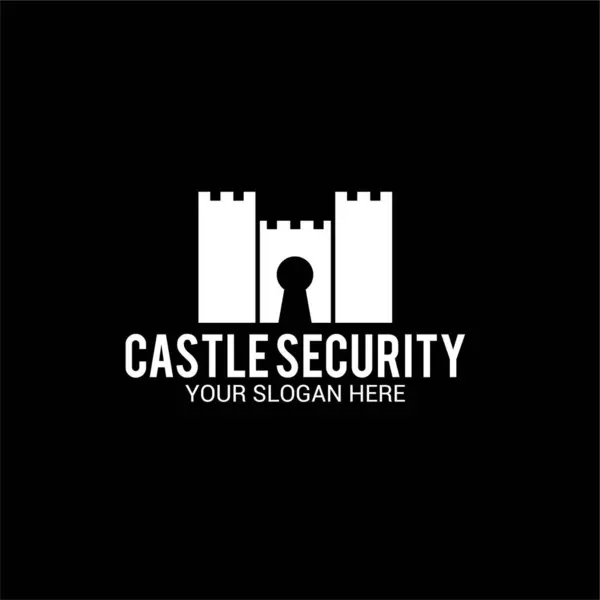 Castle Güvenlik Logo Şablonu Tasarım Vektörü