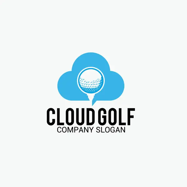 Bulut Golf Logosu Şablon Tasarım Vektörü