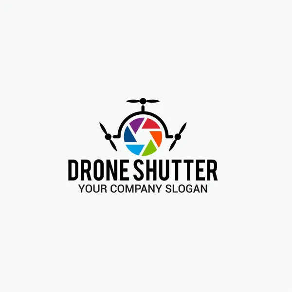 Drone deklanşör Logo Şablon Tasarım Vektörü