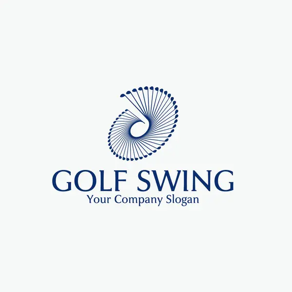 GOLF Sallanan Logo Şablon Tasarım Vektörü