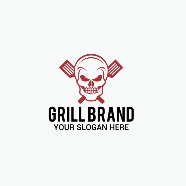 Izgara Markası Logo Şablonu Tasarım Vektörü