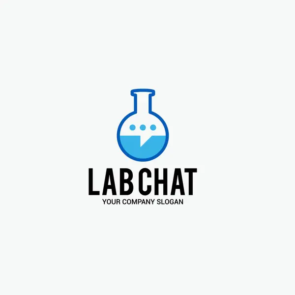 Lab Chat Logo Template Design Vector