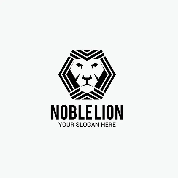 Soylu Aslan Logosu Şablon Tasarım Vektörü