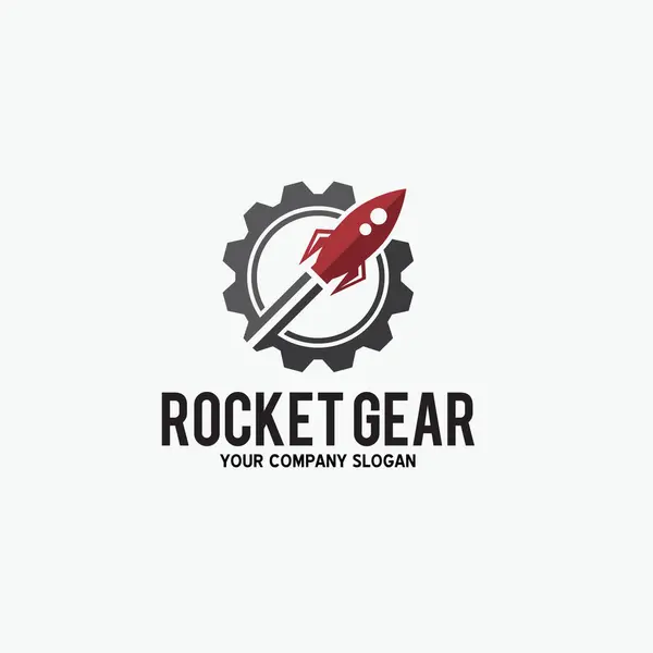 Roket Vites Logosu Şablon Tasarım Vektörü