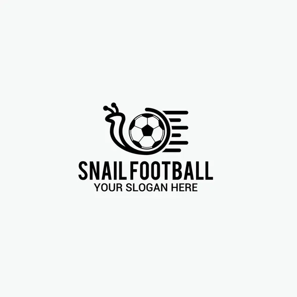 Salyangoz Futbol Logosu Şablon Tasarım Vektörü
