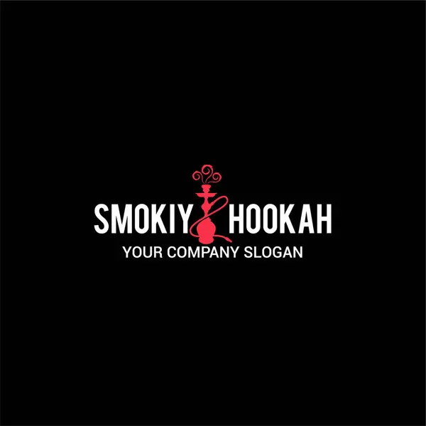 Smoky Nargile Logo Şablon Tasarım Vektörü