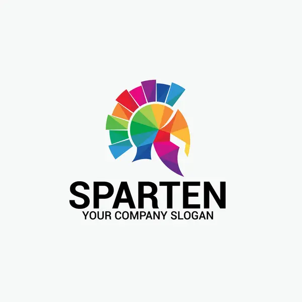 Sparta Rozet ve Logo Şablon Tasarım Vektörü