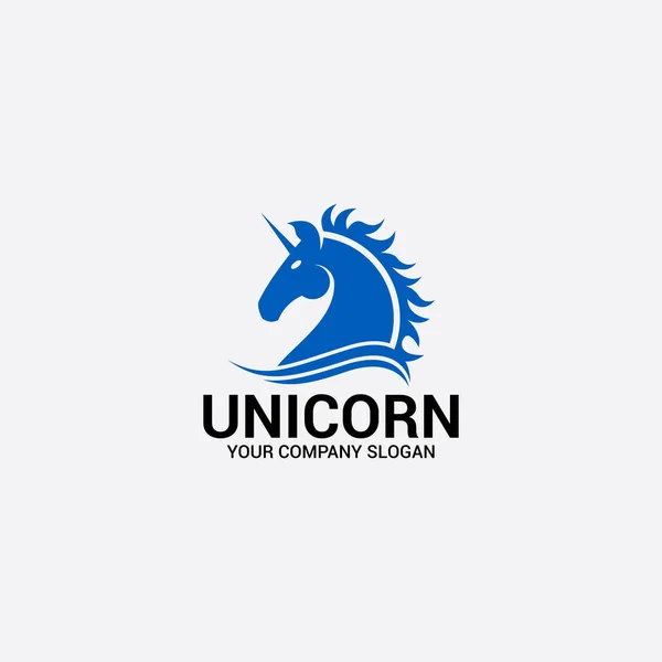 UNICORN Logo Şablon Tasarım Vektörü