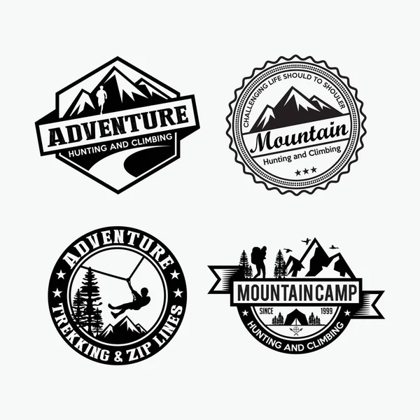 Adventure Badge Und Logo Template Design Vector — Stockvektor