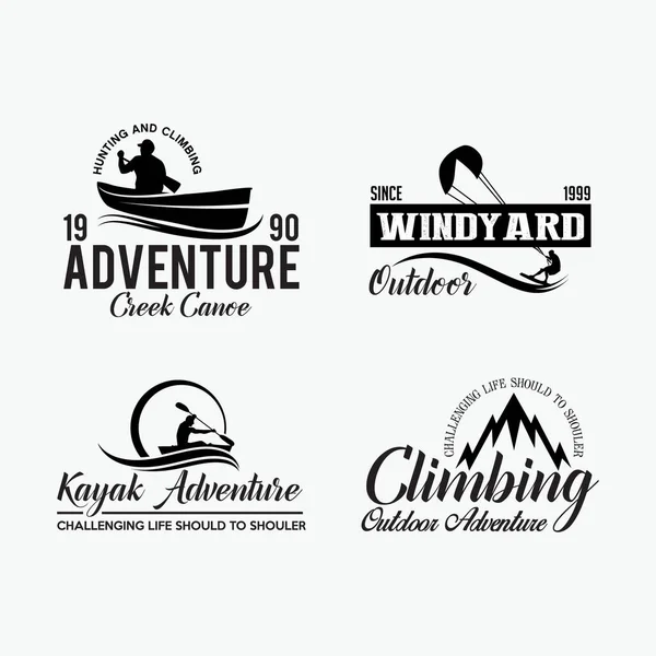 Adventure Badge Und Logo Template Design Vector — Stockvektor