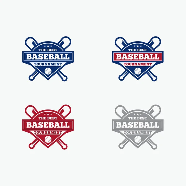 Baseball Abzeichen Und Logo Template Design Vector — Stockvektor