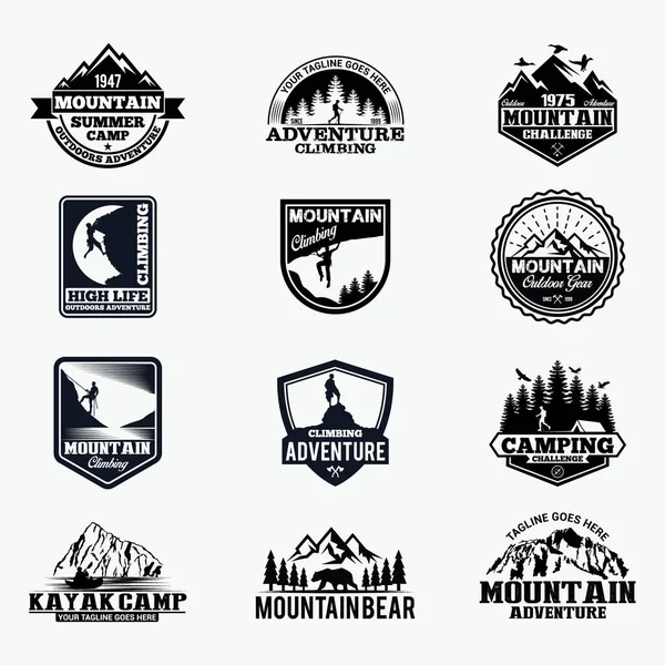 Adventure Badge Und Logo Template Design Vector — Stockvektor