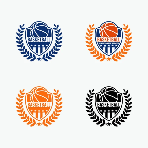 Basketball Labels Logos Vector Design — стоковий вектор