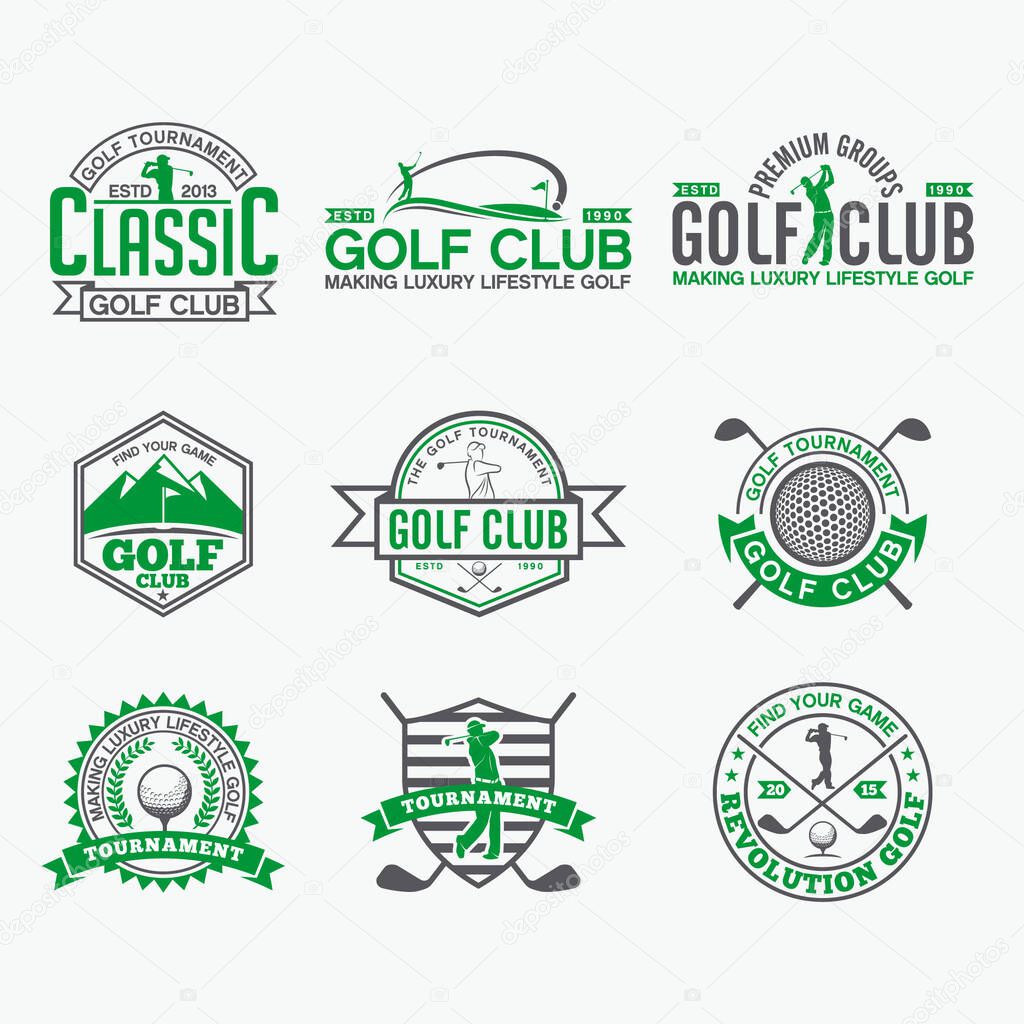 Golf Badges-Stickers & Logos