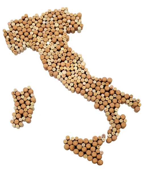 イタリアワインマップ ストック画像