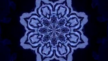 Loop hareketli arka plan, çiçek Dürbünü ışık mavi