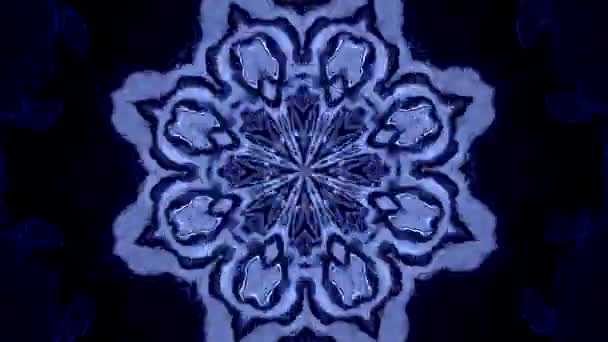 Abstrak Loop Motion Background Blue Kaleidoscope Light — Stok Video