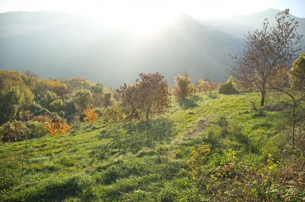 Pôr do sol no outono — Fotografia de Stock