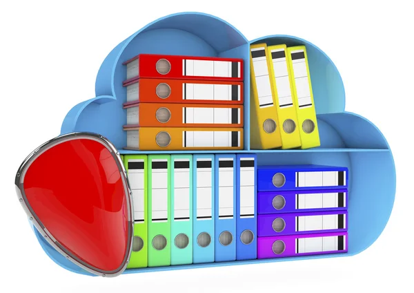 Concept van de veiligheid van de gegevens in cloud computing — Stockfoto