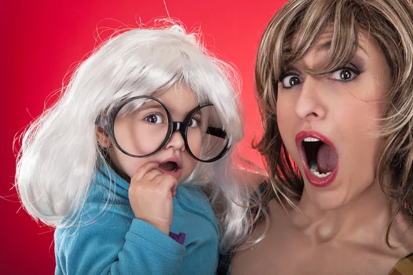 Anne ve kızı aynı anda şaşırttı