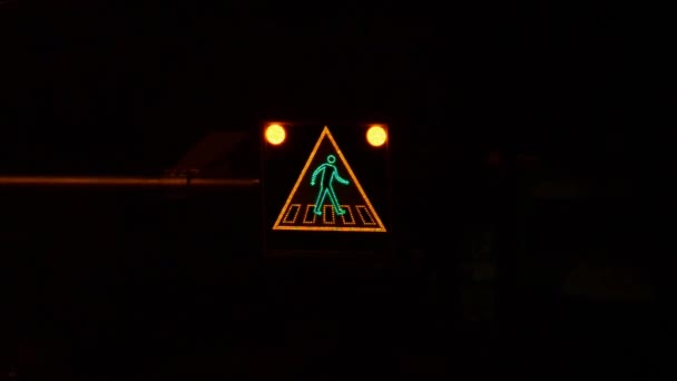 Пешеходный светофор — стоковое видео