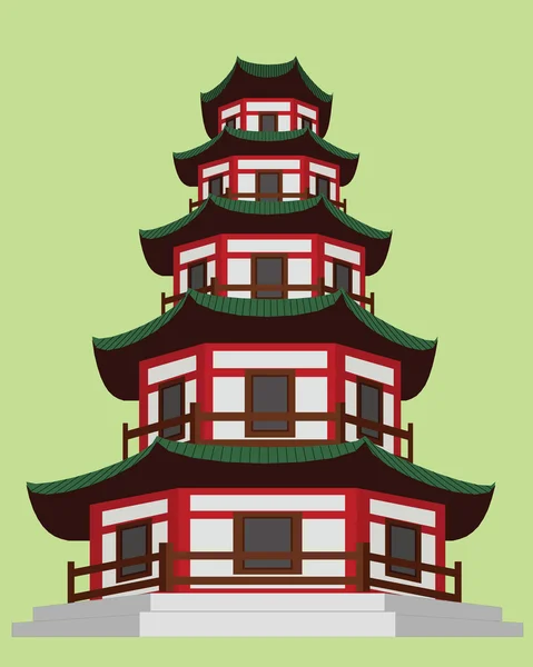 Pagode chinoise — Image vectorielle