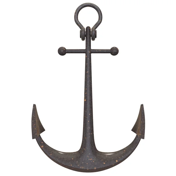 Duże metalowe zardzewiały kotwicę morską — Zdjęcie stockowe