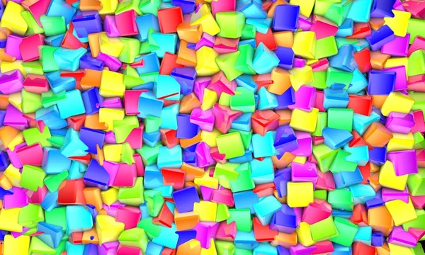 Futuristische abstracte achtergrond van gekleurde kubussen — Stockfoto