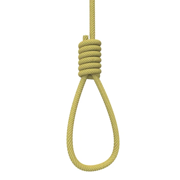 A rope with a noose on an isolated background — Stock Photo, Image