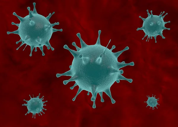 Darstellung des Virus im infizierten Organismus — Stockfoto