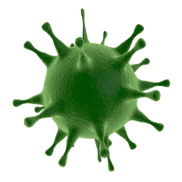 Het virus in het lichaam in de macroschaal. 3D illustratie — Stockfoto