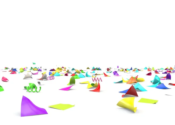Jasne i kolorowe konfetti, leżącego na podłodze — Zdjęcie stockowe