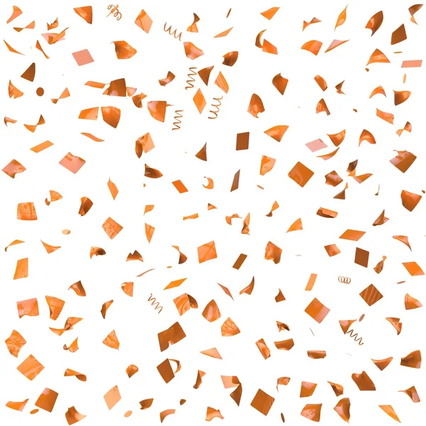 Orange paper in flight isolated on a white background