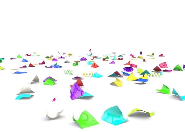 Jasne i kolorowe konfetti, leżącego na podłodze — Zdjęcie stockowe