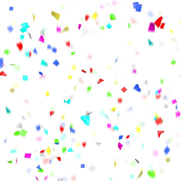 Festive Multi Colored Paper Confetti Render Isolated White Background — Stock Photo, Image