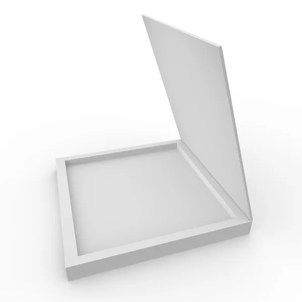 Порожня коробка на білому тлі — стокове фото