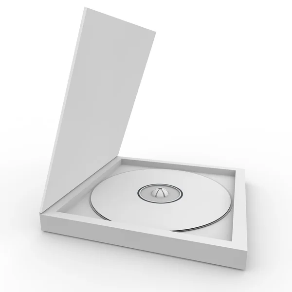 Blank white form - a disc in a box — Stock Photo, Image