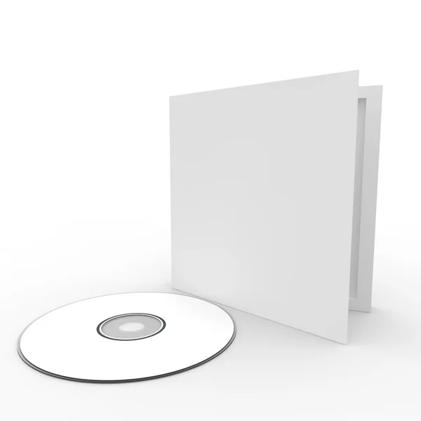 Blank white form - a disc in a box — Stock Photo, Image