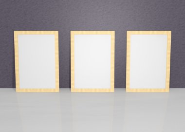 yerde boş çerçeveler